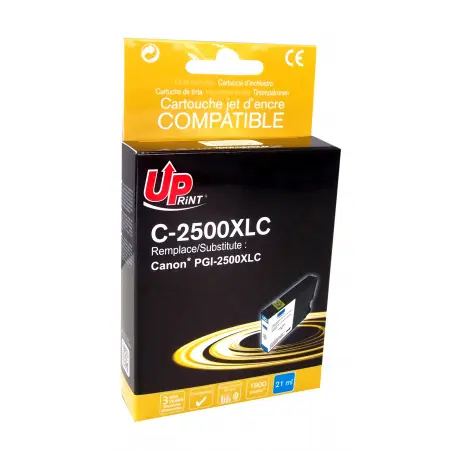 UPRINT CARTOUCHE COMPATIBLE CANON 2500XL-REMPLACE PGI2500XL CYAN