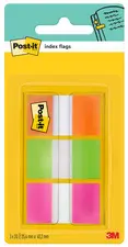Post-it Marque-pages Index, 25,4 x 43,2 mm, 3 couleurs