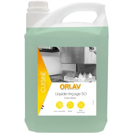 Liquide de rinçage eaux dures + fours vapeurs ORLAV 50 - bidon 5l