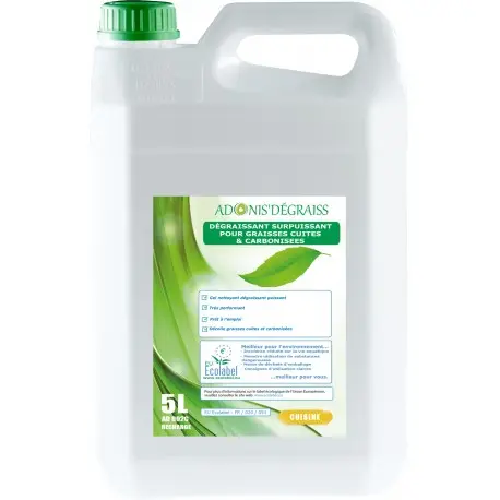 Dégraissant cuisine ADONIS' DEGRAISS ECOLABEL - Bidon 5L