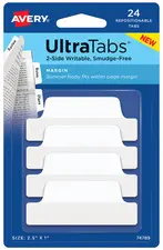 AVERY Zweckform Onglet adhésif UltraTabs blanc, 63,5 x 25 mm