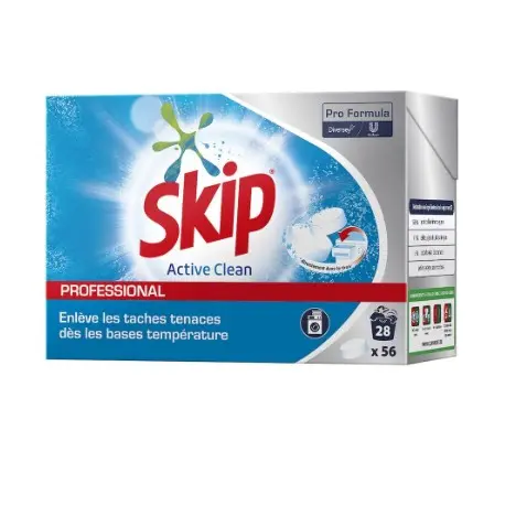Lessive en tablette tous textiles SKIP - Colis de 168 (3x56)