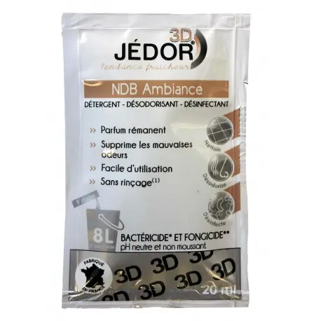 Dosettes 20ml détergent surodorant bactéricides 3D-JEDORD-Ct de 250