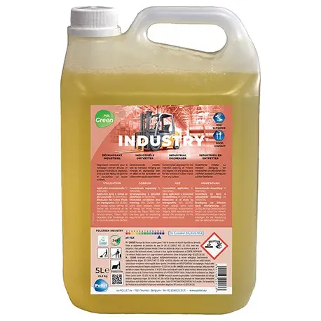 Dégraissant industriel concentré Ecolabel POLGREEN INDUSTRY -Bidon 5L