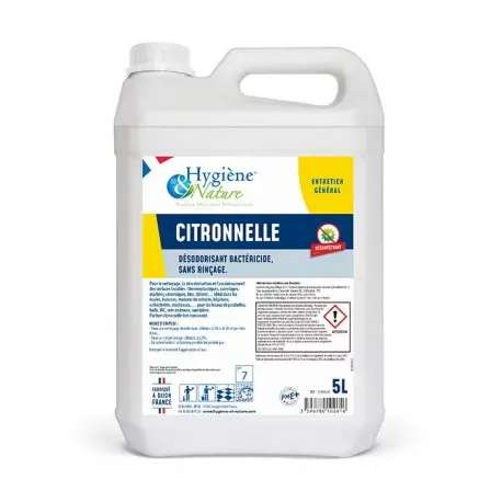 Désodorisant bactéricide TERY Citronnelle - Bidon 5L