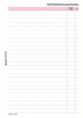 bind Fiche de rechange pour notes Manager, A6, lignÃ©