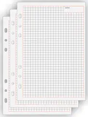 bind Fiche de rechange pour notes Manager, A6, quadrillÃ©