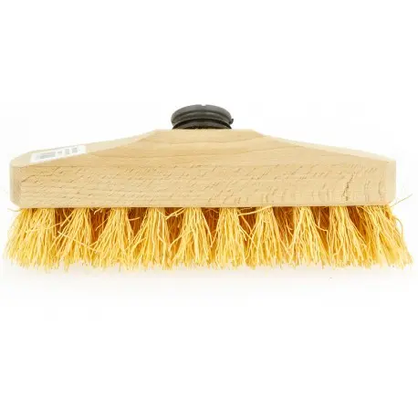 Brosse lave-pont chiendent monture bois douille à vis L 22cm
