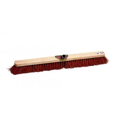 Balai coco monture bois douille métal inclinée L 60cm