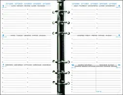 EXACOMPTA Recharge Exatime 17, 2026/2027, 1 semaine/2 pages