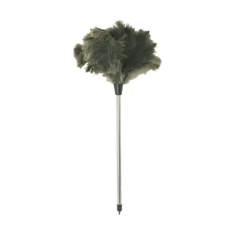 FDV* Plumeau en véritable plumes d'autruche avec manche métal