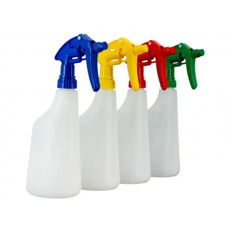Pulvérisateur translucide 650ml avec tête couleur (BU/RO/JA/VE) art.