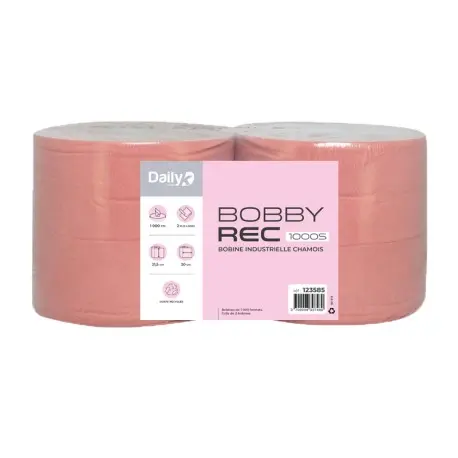 Bobine recyclée chamois BOBBYREC 1000S Dailyk Start - Colis de 2
