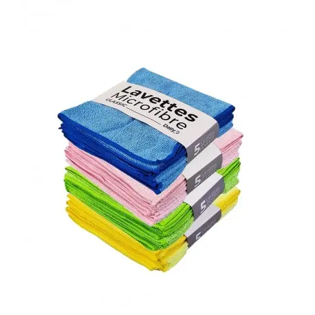 Lavette microfibre 38x38cm multi-usages Dailyk Start - Lot de 5