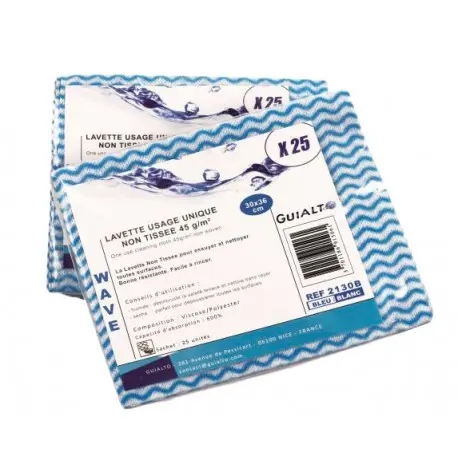 Lavette à usage unique non tissé 45g - 30x36 - Ct 500