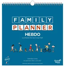QUO VADIS Calendrier FAMILY PLANNER HEBDO, 2026/2027