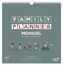 QUO VADIS Calendrier FAMILY PLANNER MENSUEL, 2026/2027
