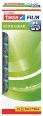 tesa Film Ruban adhésif Eco & Clear pack éco, 19 mm x 33 m