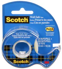 Scotch Ruban adhésif "Wall-Safe", sur dévidoir,19mm x 16,5 m