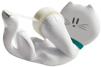 3M Scotch Dévidoir de bureau "Cat", en forme de chat, équipé