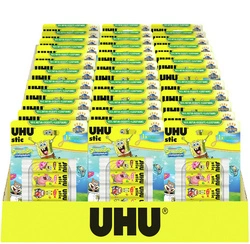 UHU Bâton de colle stic Bob l'éponge, 3 x 8,2 g, présentoir