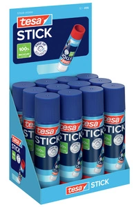 tesa STICK Bâton de colle, 20 g, présentoir comptoir