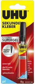 UHU Colle instantanée SUPERGEL, avec solvant, tube de 10 g