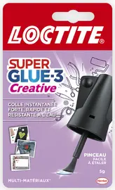 LOCTITE Colle instantanée Super Glue-3 Creative, tube de 5 g