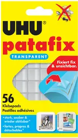 UHU Pastilles adhésives patafix, détachable, transparent