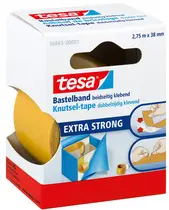 tesa Ruban adhésif de bricolage double face, 38 mm x 2,75 m