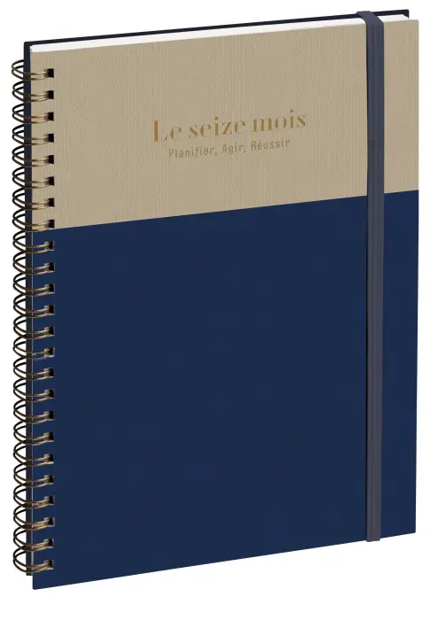 Agenda de bureau SAD 20S Gustave 15 x 21 cm Semainier Septembre 2026 à Décembre 2027 - 16 mois - Bleu marine - New