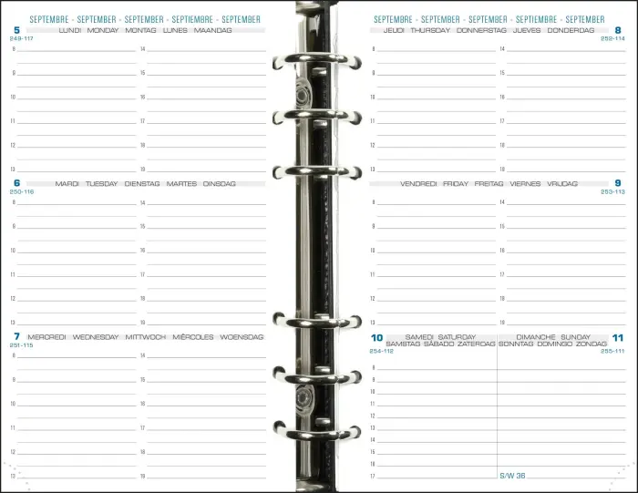 Recharge Exatime 17 10.5 x 17.2 cm Semainier Septembre 2026 à Décembre 2027 - 16 mois