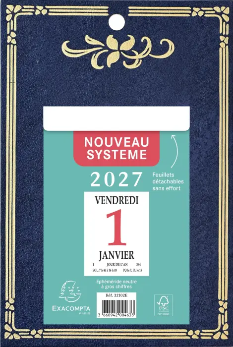 Plaque imprimée Skytos 14,5 x 21,5 cm pour éphéméride - Couleurs assorties