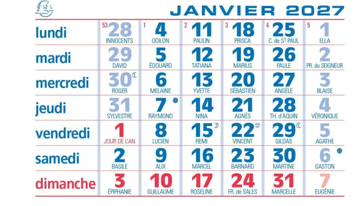 Recharge de feuillets mensuels 10,8 x 6,4 cm pour chevalet cartonné 13,5 x 10,5 cm 2027 - neutre