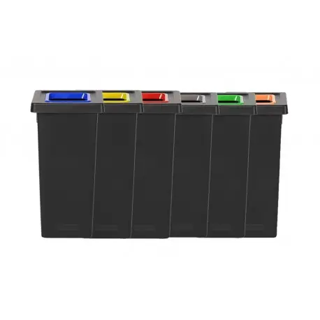 Poubelle FIT tri sélectif 50L avec couvercle sans étiquettes