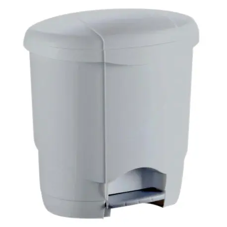 Poubelle à pédale 12L blanche avec seau intérieur LOLLY -unité