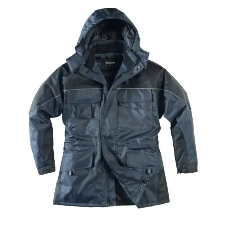 Parka polyester enduit PU imperméable -Bleu marine Noir (SàXXXL)
