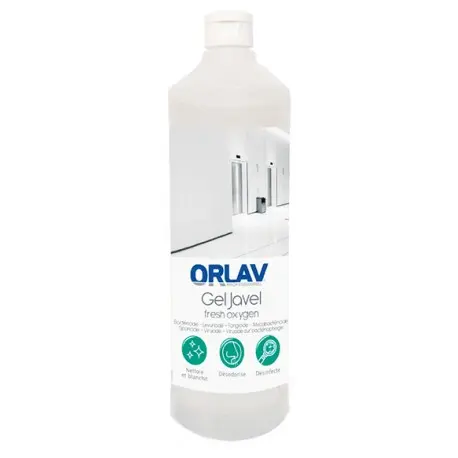 Gel WC javel désinfectant blanchissant FRESH OXYGEN ORLAV- Flacon 1l