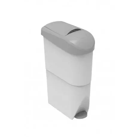 Poubelle hygiène féminine 15L blanc à pédale -unité