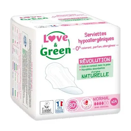 Serviette hygiènique feminine 85% origine naturelle - Colis 1344