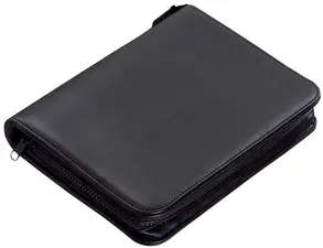 Alassio Serviette classeur "LUINO", A5, similicuir, noir