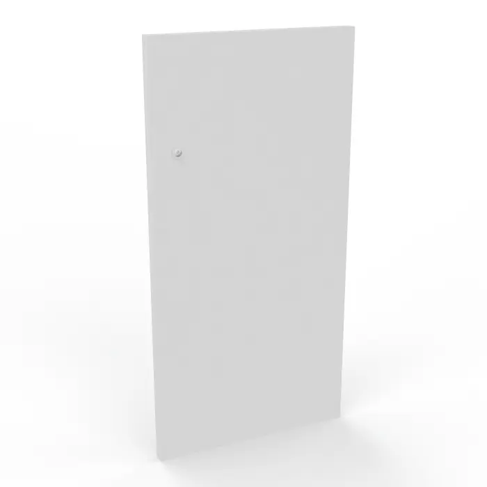 Camille 2 - Porte 2 cases mélamine blanc neige sans fente courrier serrure à clef