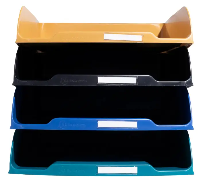 Set de 4 Corbeilles à courrier Combo Styli Neo Deco - Couleurs assorties