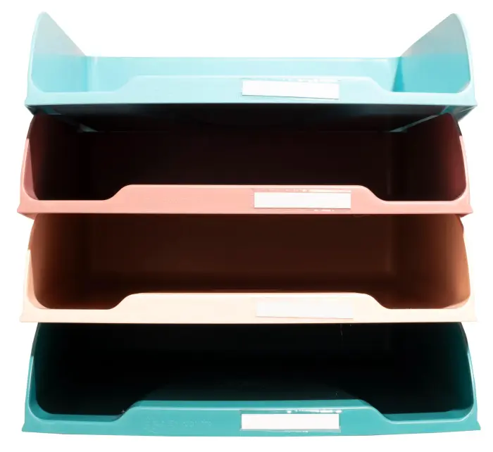 Set de 4 Corbeilles à courrier Combo Styli Skandi - Couleurs assorties