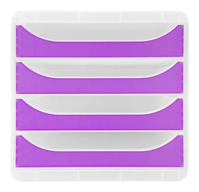 Module de classement Big Box 4 tiroirs Chromaline - Violet - PROMO