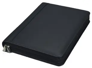 Alassio serviette classeur "BOSA", A4, cuir nappa, noir