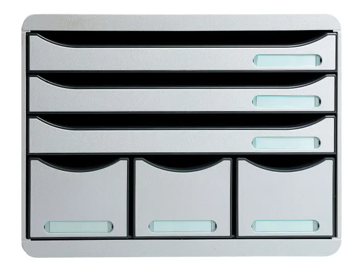 Module de classement Storebox 6 tiroirs Office - Gris lumière