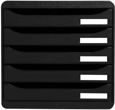 Module de classement Big Box Plus 5 tiroirs Ecoblack - Noir