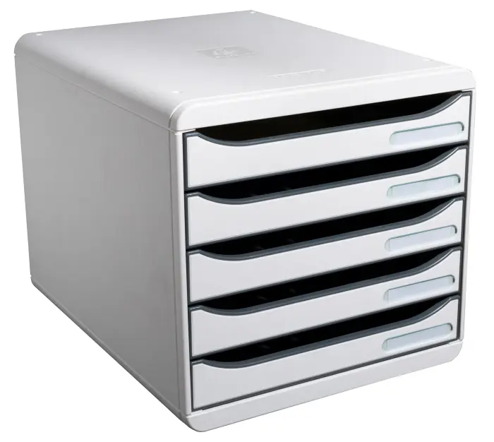 Module de classement Big Box Plus 5 tiroirs Office - Gris lumière