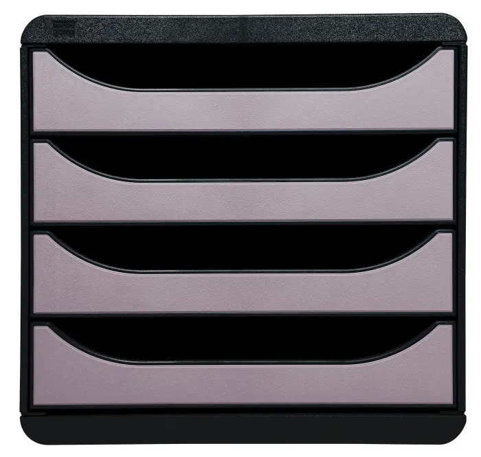 Module de classement Big Box 4 tiroirs Metallic - Argent